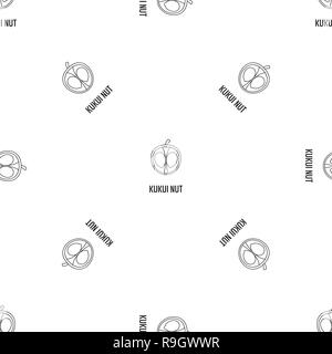 Kukui nut icon. Outline illustration of kukui nut vector icon for web design isolated on white background Stock Vector