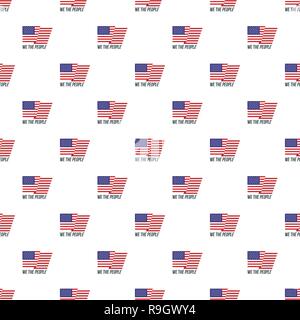 Usa we the people pattern seamless vector repeat for any web design Stock Vector