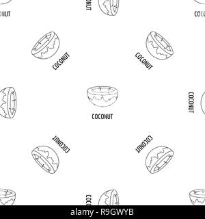 Coconut icon. Outline illustration of coconut vector icon for web design isolated on white background Stock Vector
