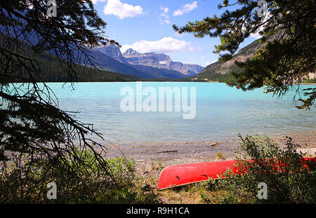 Waterfowl Lakes is located on Hwy 93 North, along the scenic Icefields Parkway in Banff National Park, Alberta, Canada.