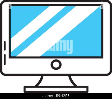 technoogy computing cartoon Stock Vector