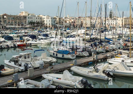 Port of Trani on the Adriatic Sea. Trani, Puglia, Italy, Europe Stock Photo