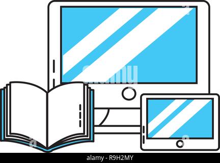 technoogy computing cartoon Stock Vector