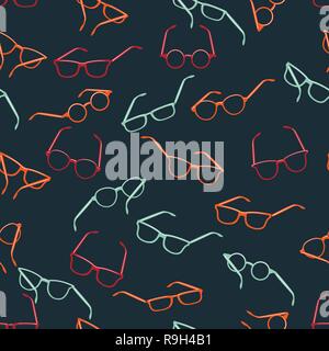 Retro Seamless spectacles Stock Vector