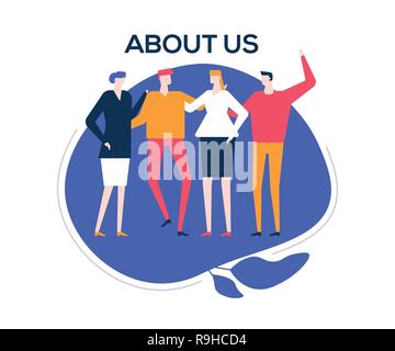 About us - flat design style colorful illustration Stock Vector
