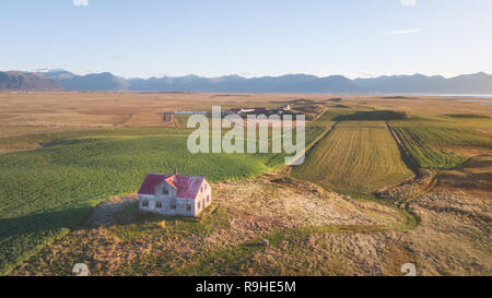 Small abandoned house Iceland Stock Photo