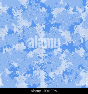 Fashion camo design. Color clouds seamless pattern vector. Trendy camouflage fabric pattern. Stock Vector