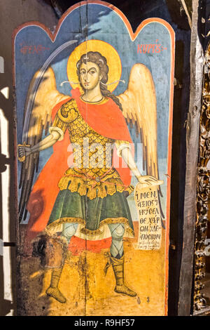 Interior of Church,  Berat Castle Old Town Orthodox Church Albania Stock Photo