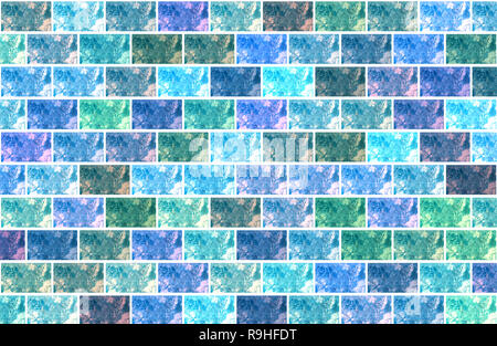 texture brick wall for background blue horizontal Stock Photo