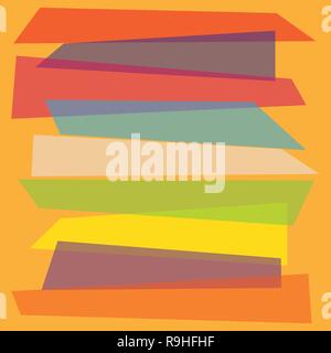 abstract colored rectangles yellow green orange red Stock Vector