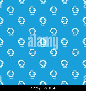 Pepper pattern vector seamless blue Stock Vector