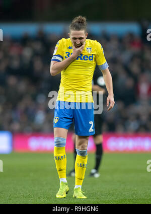 Luke Ayling of Leeds United during the Sky Bet Championship match between Aston Villa and Leeds United at Villa Park, Birmingham, England on 23 Decemb Stock Photo