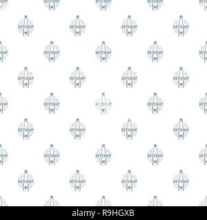 Ketchup pattern vector seamless Stock Vector
