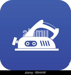 Jack plane icon digital blue Stock Vector