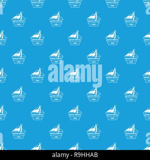 Repair service pattern vector seamless blue Stock Vector