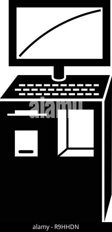 Office vending machine icon, simple style Stock Vector
