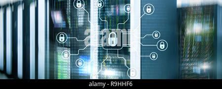 Cyber security, data protection, information privacy. Internet and technology concept. Stock Photo