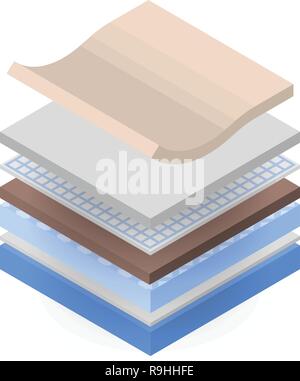 Sofa layer icon, isometric style Stock Vector