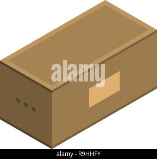 Delivery box icon, isometric style Stock Vector