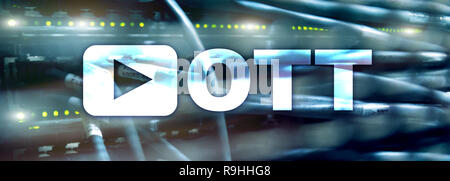 OTT, IPTV, video streaming over the internet. Stock Photo