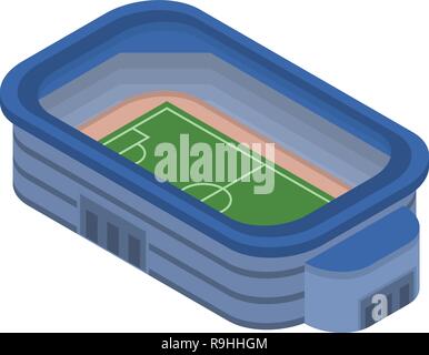 Soccer stadium icon, isometric style Stock Vector
