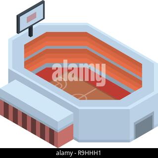 Basketball arena icon, isometric style Stock Vector