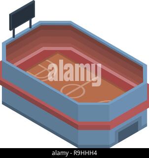 Basketball stadium icon, isometric style Stock Vector