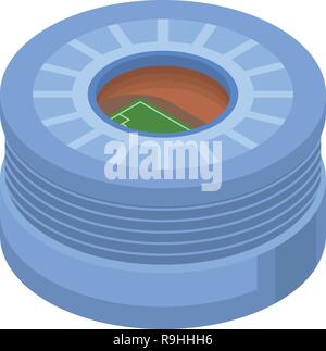 Big football arena icon, isometric style Stock Vector