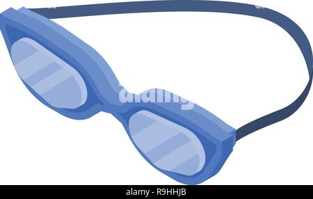 Swim glasses icon, isometric style Stock Vector