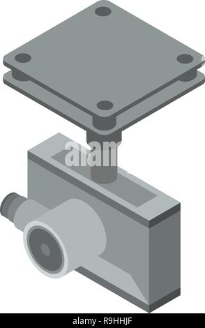 Drone camera icon, isometric style Stock Vector