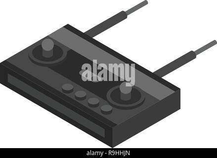 Drone remote control icon, isometric style Stock Vector