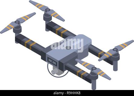 Modern drone icon, isometric style Stock Vector