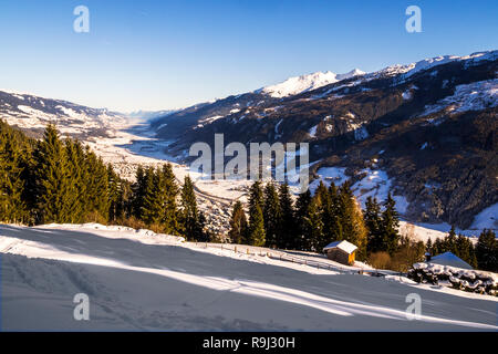 Austria in the Alps - Rodelbahn am Wildkogel Stock Photo