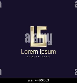 Initial Letter IS Logo Template Vector Design Stock Vector