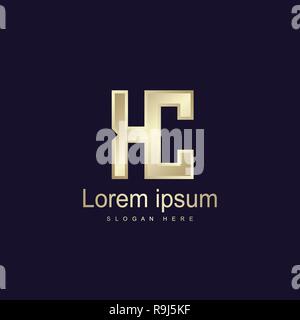 Initial Letter KC Logo Template Vector Design Stock Vector