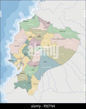 Map of Ecuador Stock Vector