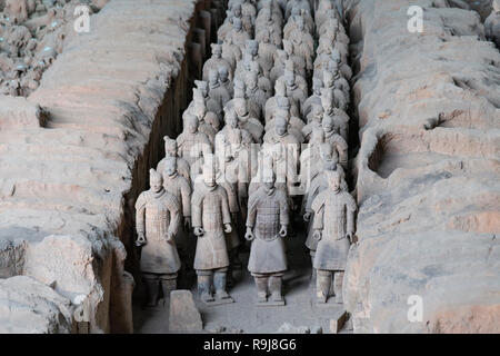 Xi’an,Shaanxi, China - December 7 2018 :The terracotta warriors  It is a collection of over eight thousand life-size terracotta warriors and horses, w Stock Photo