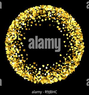 Frame or border of random scatter hearts Stock Vector