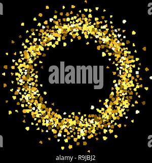 Frame or border of random scatter hearts Stock Vector