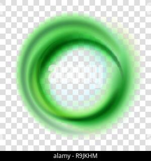 Abstract transparent smoke blur green circle colorful background, vector illustration Stock Vector