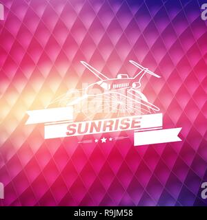 Air travel logo sample on abstract background Stock Vector