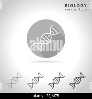 Biology outline icon set, collection of dna icons, vector illustration Stock Vector