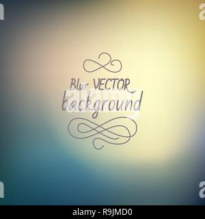 Abstract colorful blurred nature background, vector illustration Stock Vector