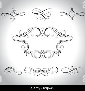 Calligraphic design elements and page decorations for design,vector illustration Stock Vector