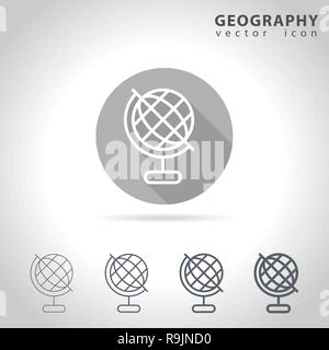 Geography outline icon Stock Vector