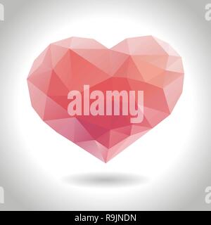 Geometrical heart Stock Vector