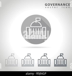 Governance outline icon Stock Vector