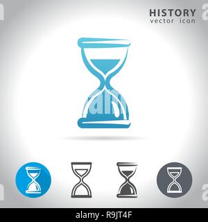 History icon set, collection of sand-glass icons, vector illustration Stock Vector