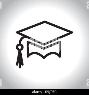 Education icon in line style, vector illustration Stock Vector