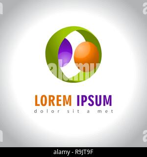 Abstract web Icon and logo sample, vector illusration Stock Vector